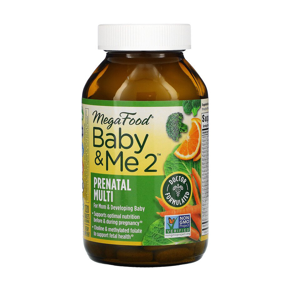 Вітаміни для вагітних MegaFood Baby &amp; Me 2 Prenatal Multi, 120 таблеток